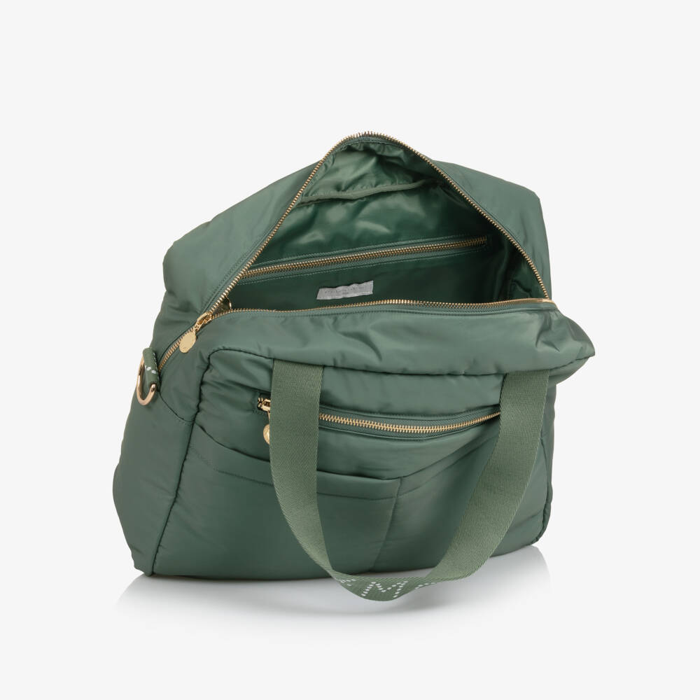 Stella McCartney Kids-Khaki Green Logo Strap Changing Bag (34cm) | Childrensalon Outlet