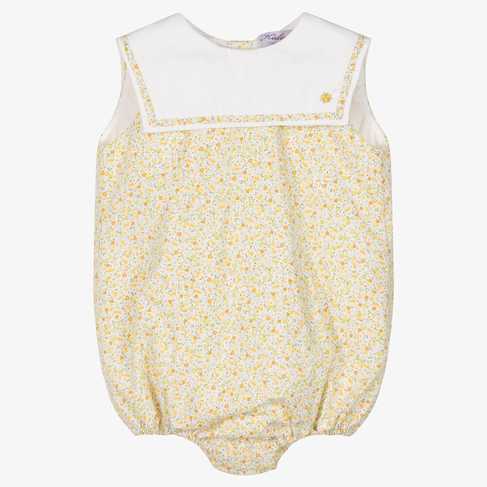 Kidiwi - Baby Girls Yellow Ditsy Floral Shortie | Childrensalon