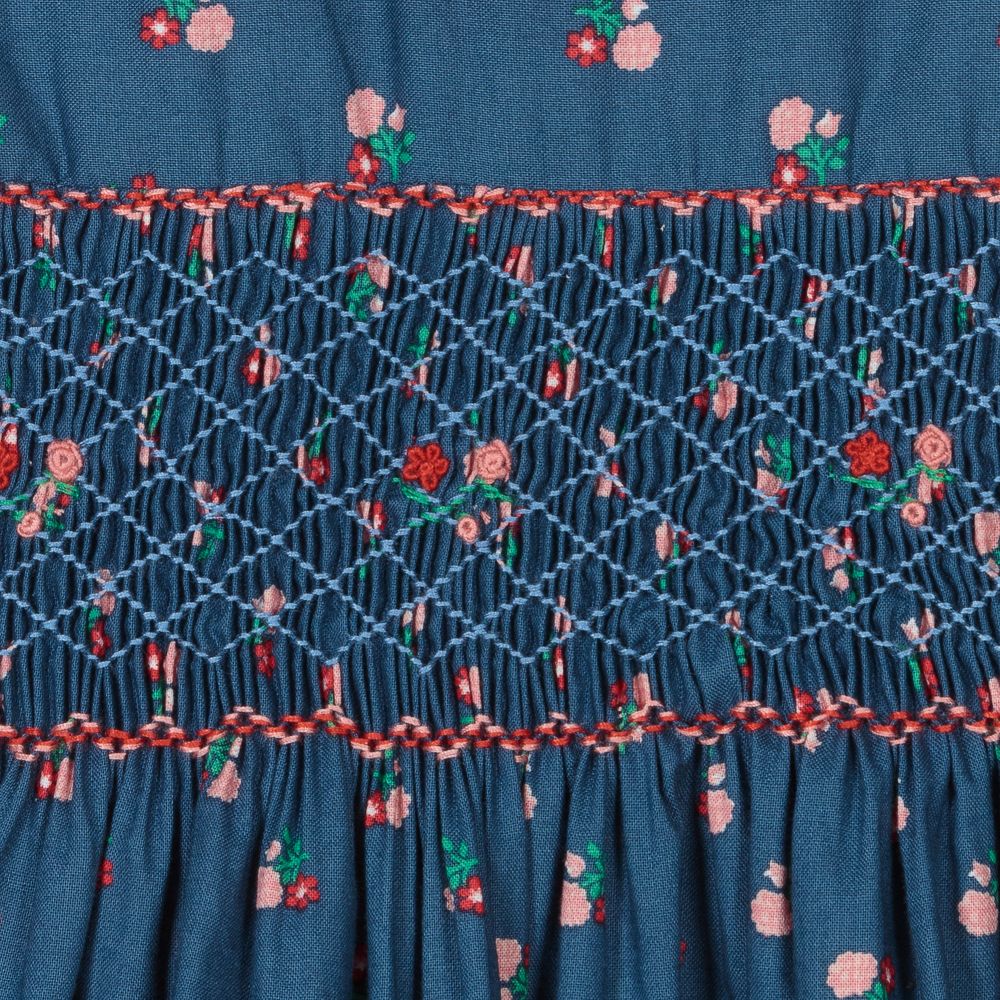 Kidiwi-Blue Floral Smocked Dress | Childrensalon Outlet