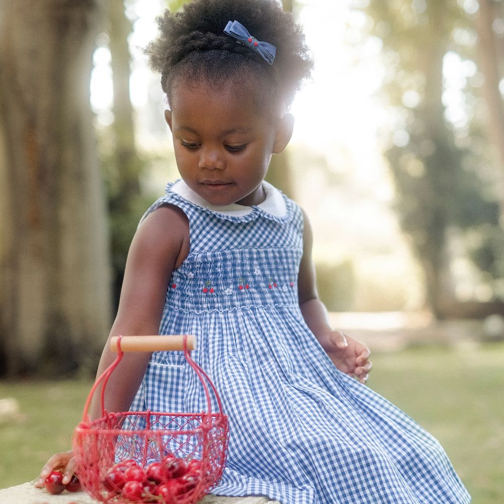 Smocked gingham dress online