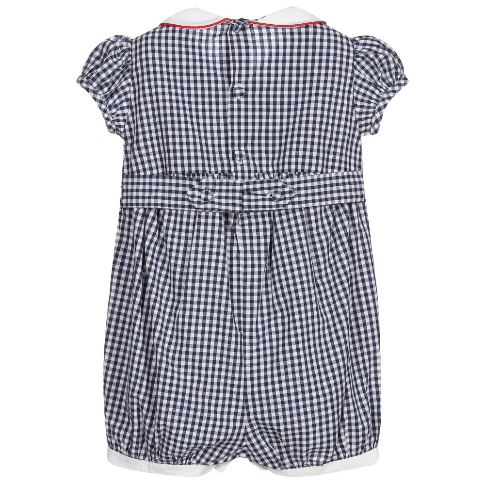 Kidiwi-Blue & White Check Shortie | Childrensalon Outlet
