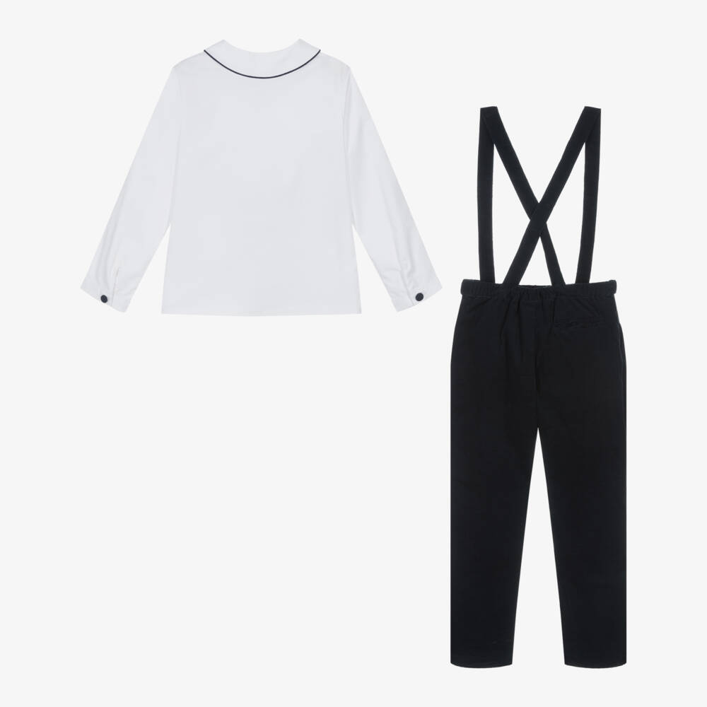 Kidiwi-Boys Blue Corduroy Trousers Set | Childrensalon Outlet