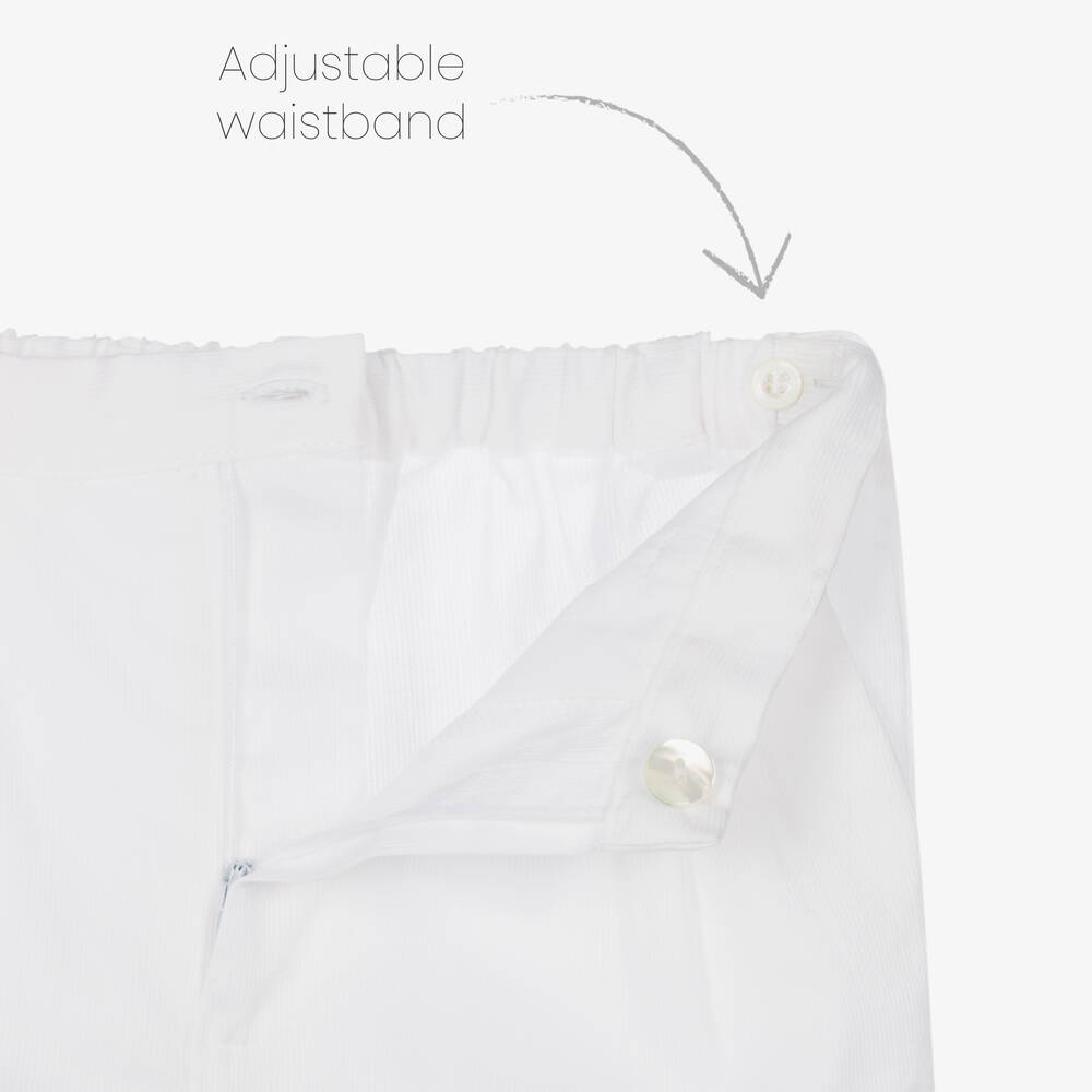 Kidiwi-Boys Blue & White Cotton Shorts Set | Childrensalon Outlet