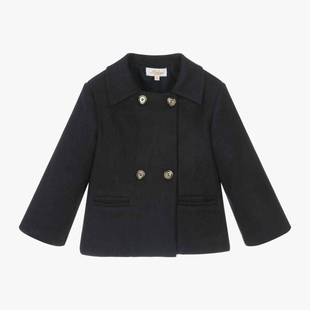 Kidiwi-Boys Double-Breasted Wool Jacket | Childrensalon Outlet