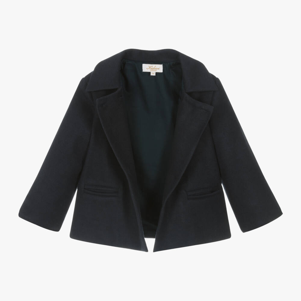 Kidiwi-Boys Double-Breasted Wool Jacket | Childrensalon Outlet