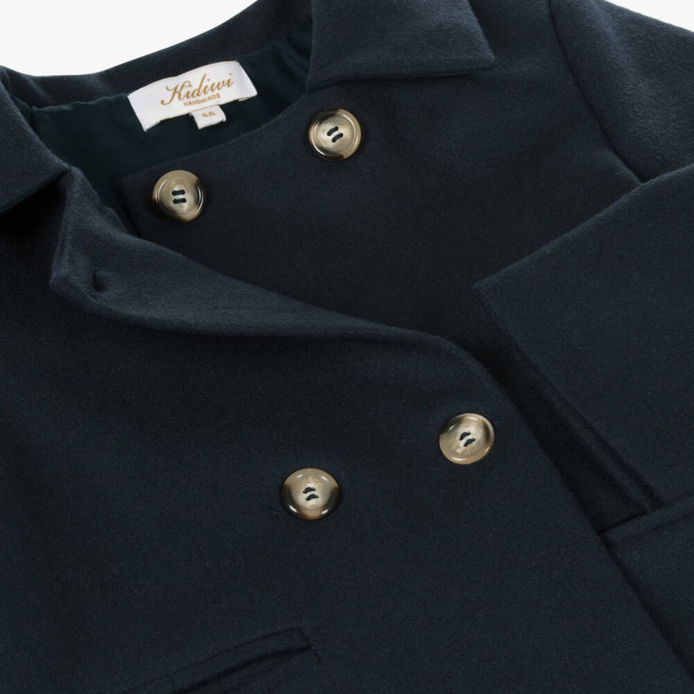Kidiwi-Boys Double-Breasted Wool Jacket | Childrensalon Outlet
