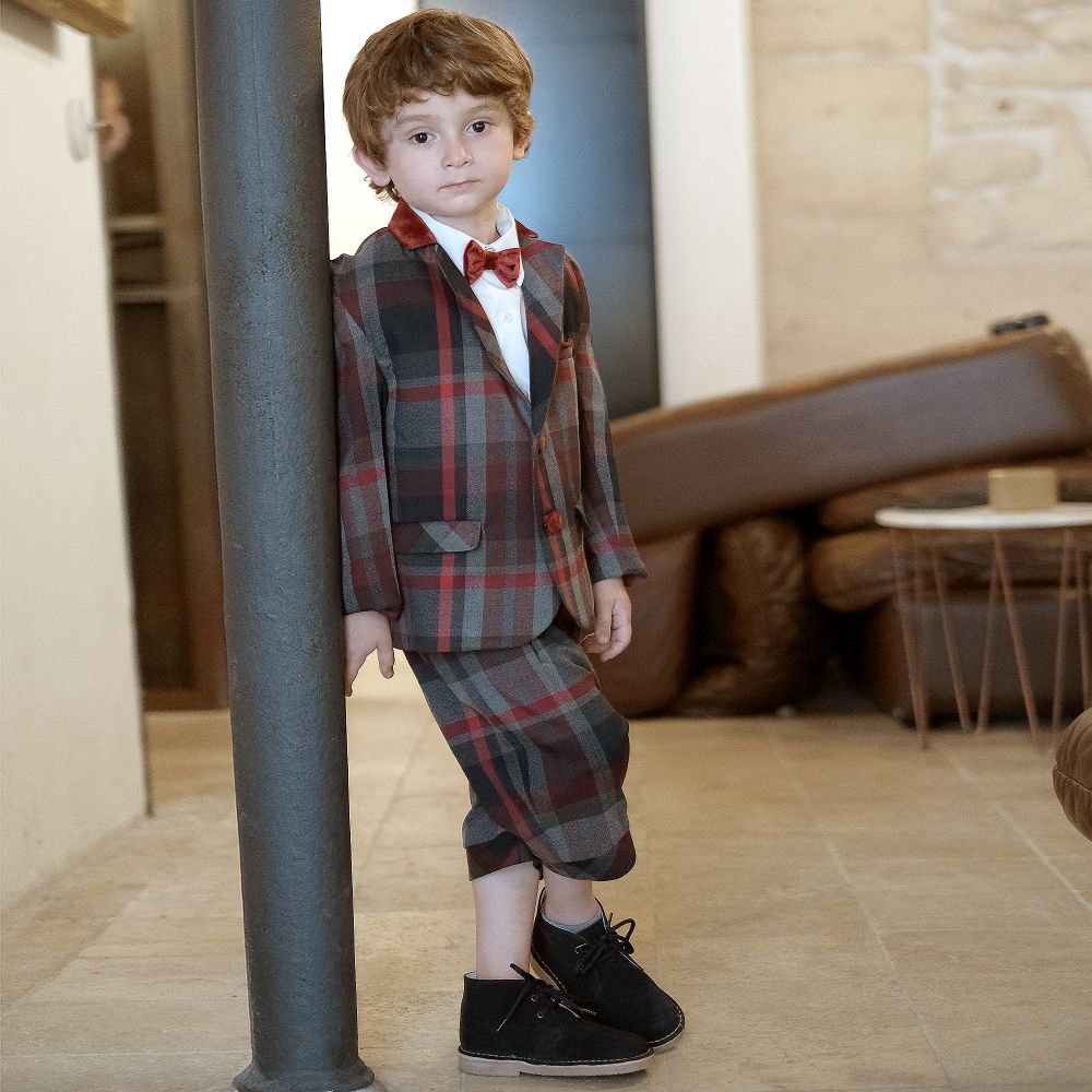 Boys best sale tartan suit