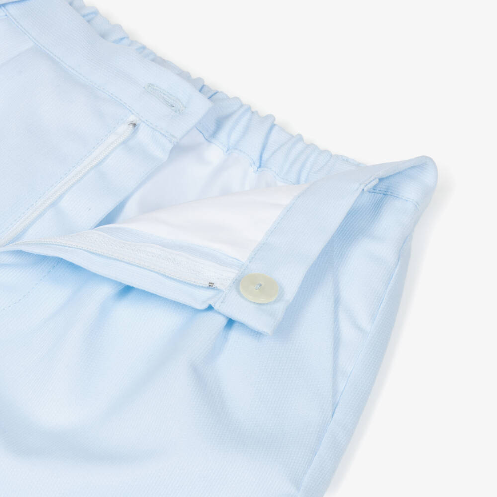 Kidiwi-Boys Ivory Shirt & Blue Shorts Set | Childrensalon Outlet