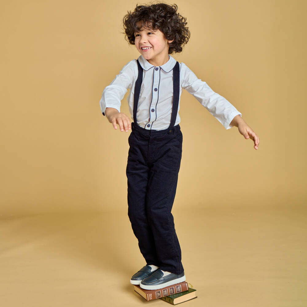 Kidiwi-طقم بنطلون كوردروي أزرق للأولاد | Childrensalon Outlet