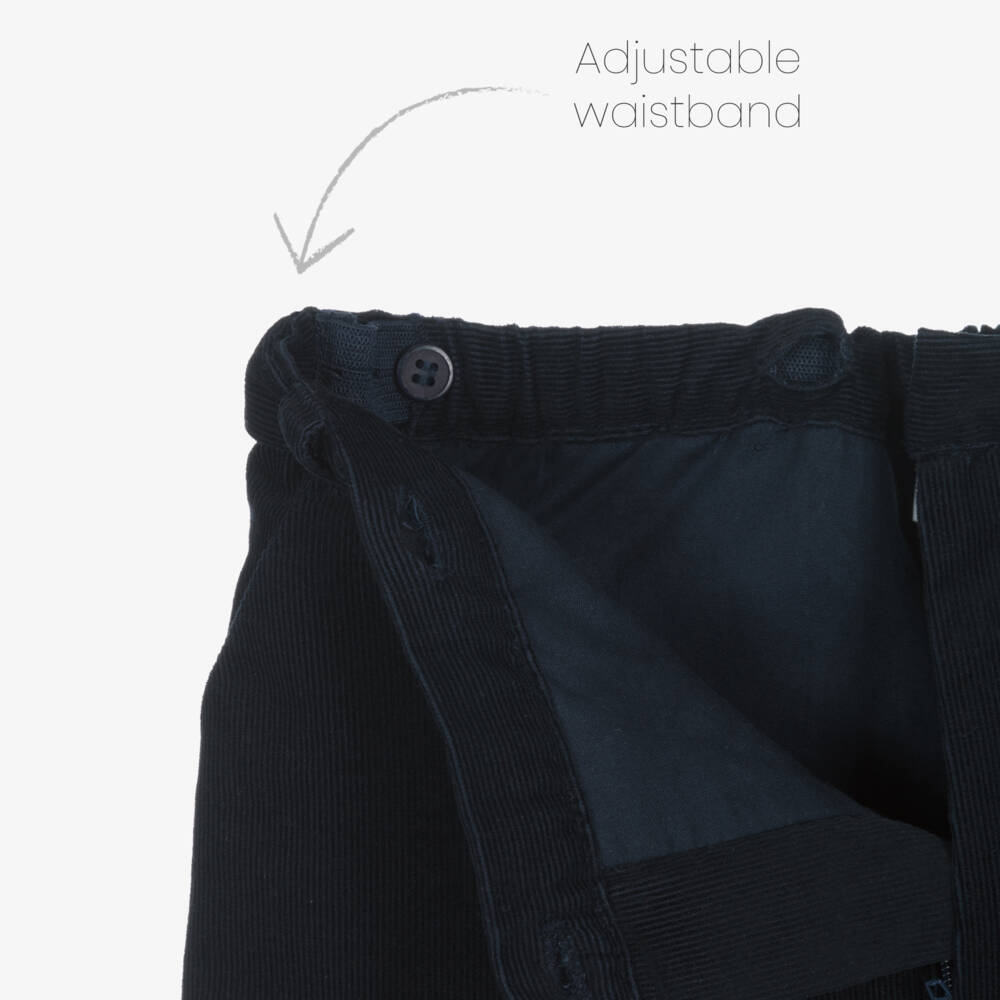 Kidiwi-طقم بنطلون كوردروي أزرق للأولاد | Childrensalon Outlet