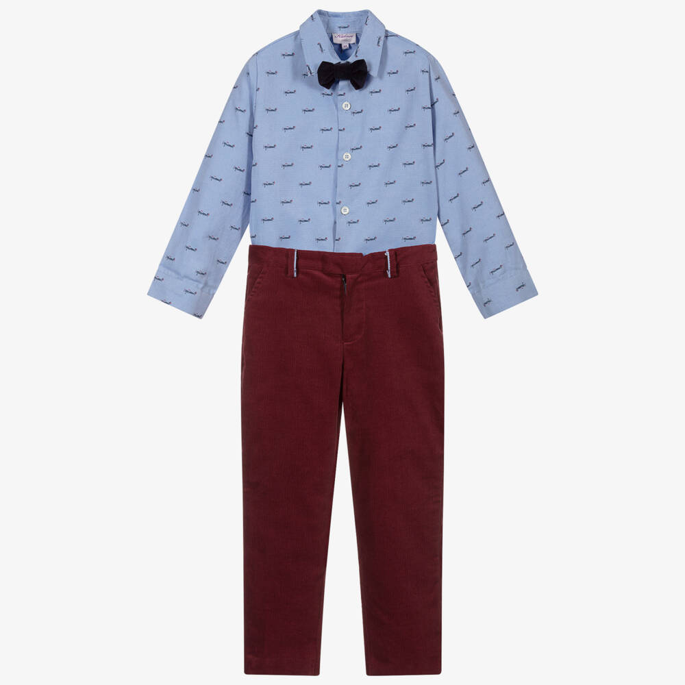 Kidiwi-Boys Shirt & Trousers Set | Childrensalon Outlet
