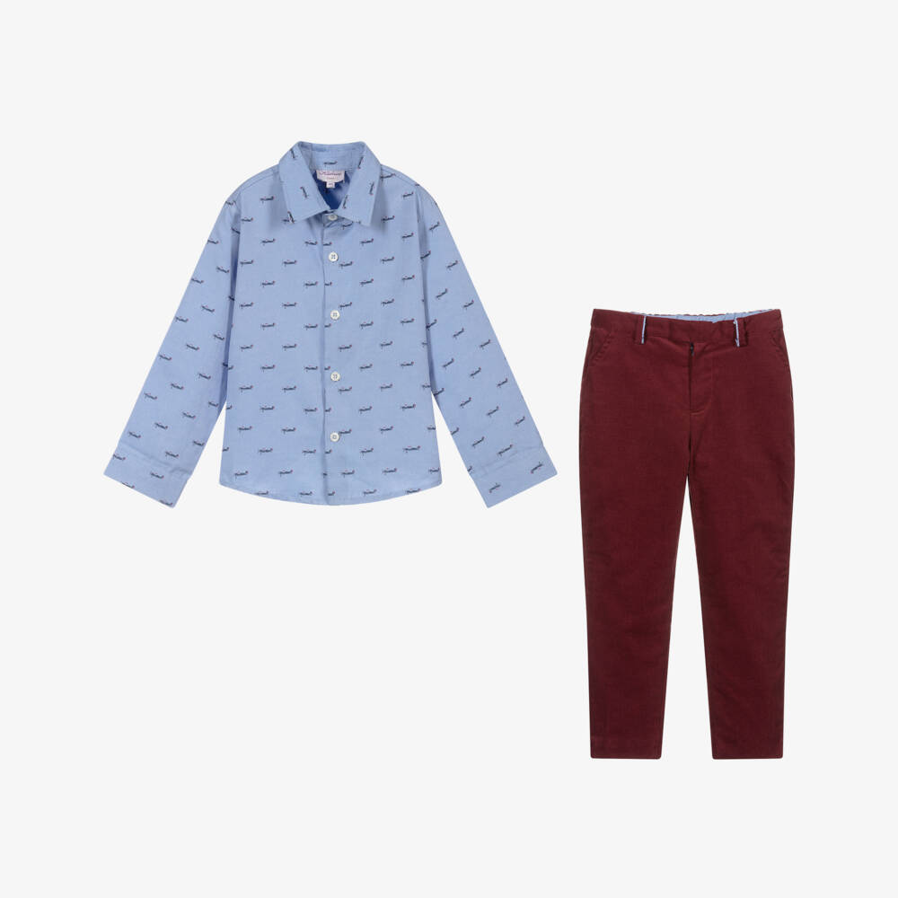 Kidiwi-Boys Shirt & Trousers Set | Childrensalon Outlet