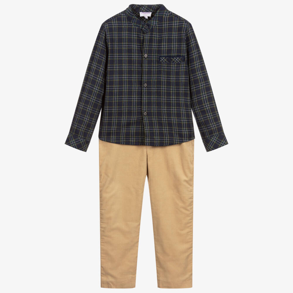 Kidiwi-Boys Shirt & Trousers Set | Childrensalon Outlet