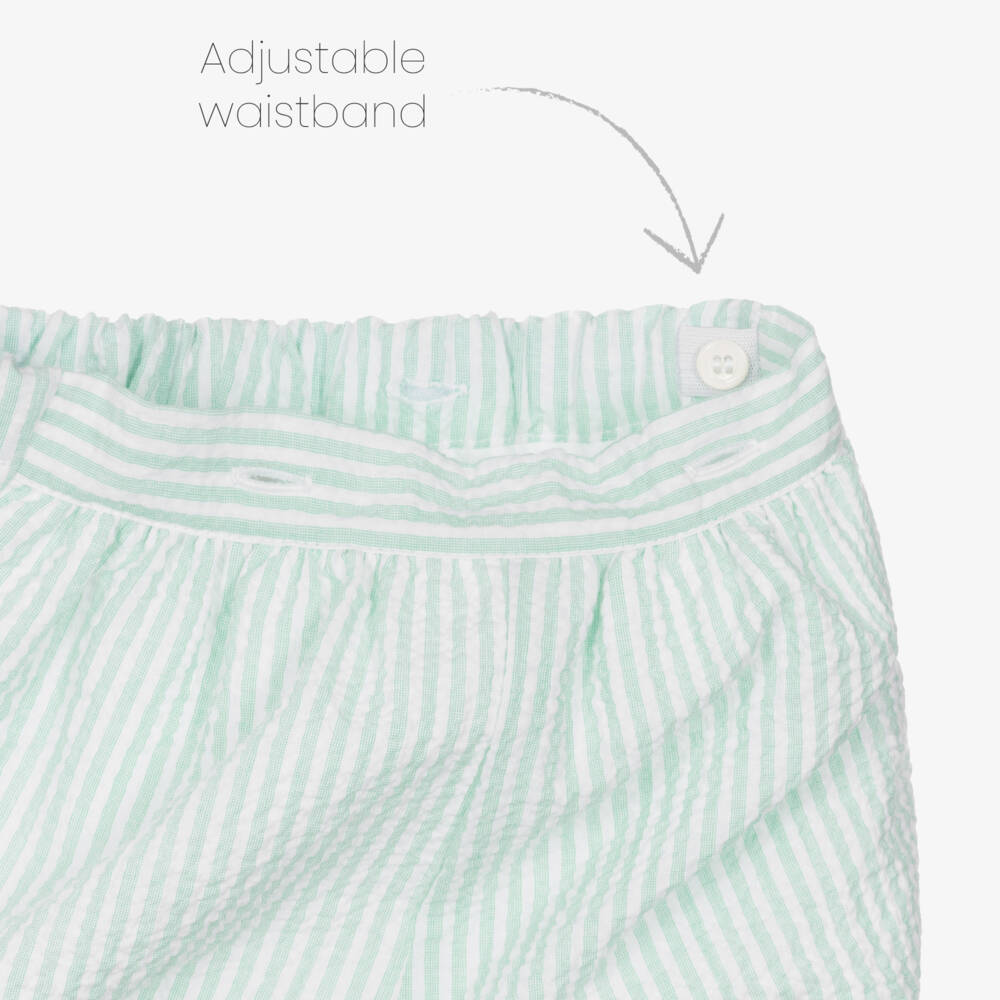 Kidiwi-Boys Soft Green & White Suit Set | Childrensalon Outlet