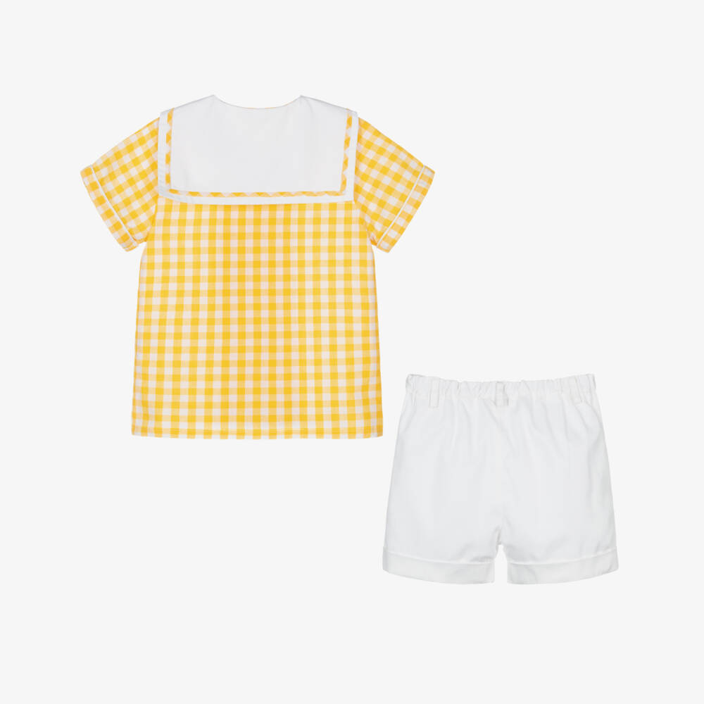 Kidiwi-Клетчатый хлопковый комплект для мальчиков Солнечный | Childrensalon Outlet