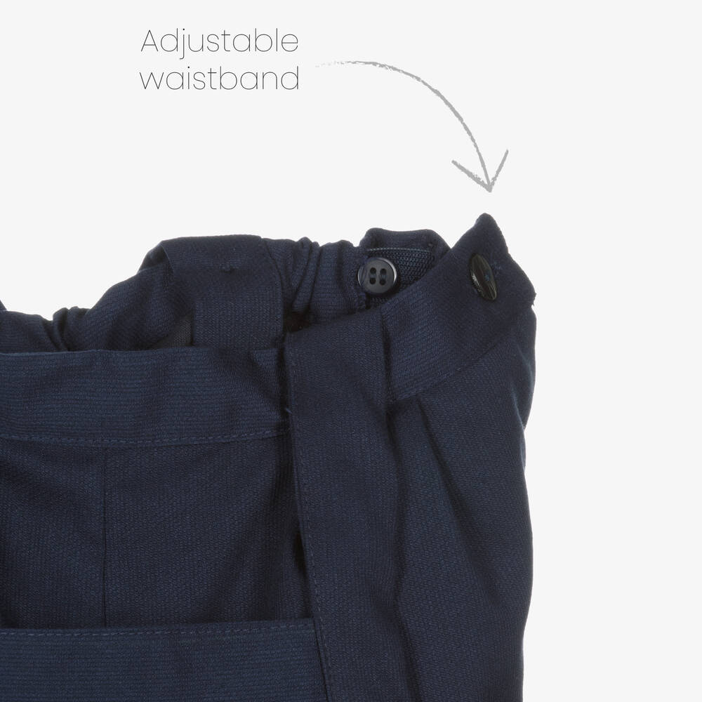 Kidiwi-Boys White & Blue Cotton Shorts Set | Childrensalon Outlet