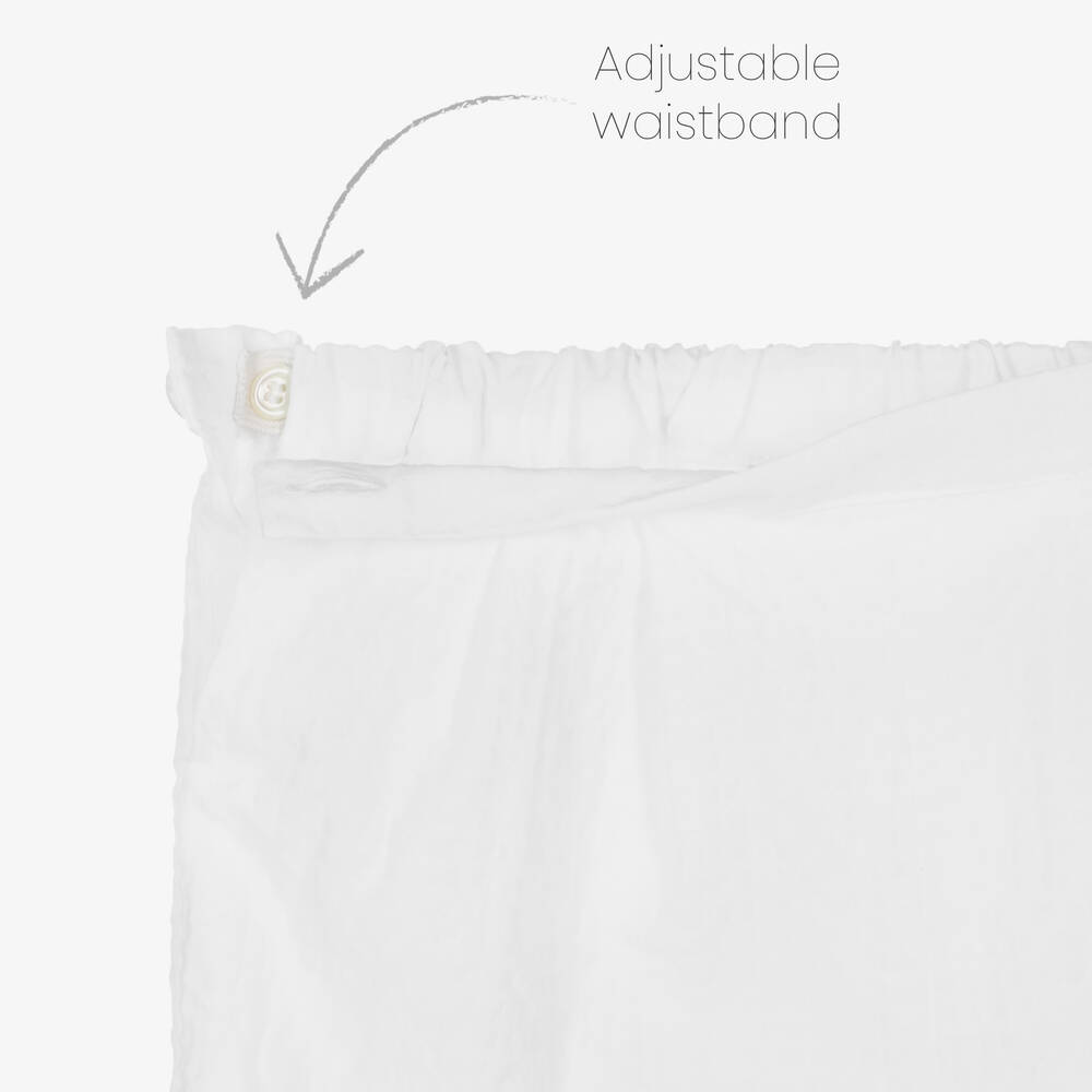 Kidiwi-Boys White Cotton Shorts Set | Childrensalon Outlet