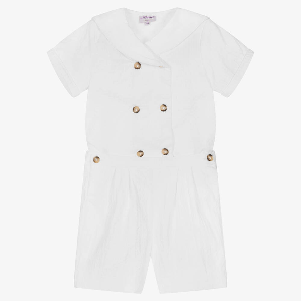 Kidiwi - Белая рубашка и шорты из хлопка | Childrensalon