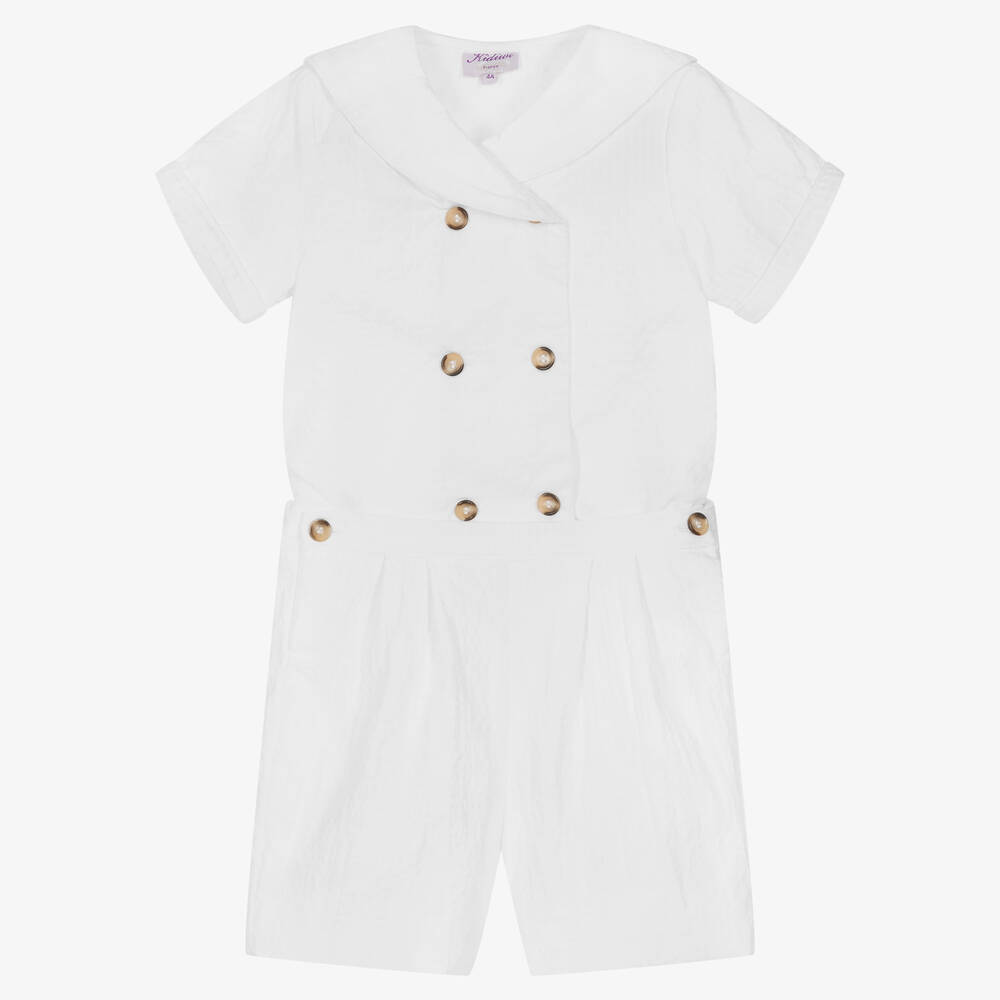 Kidiwi - Ensemble short blanc coton garçon | Childrensalon