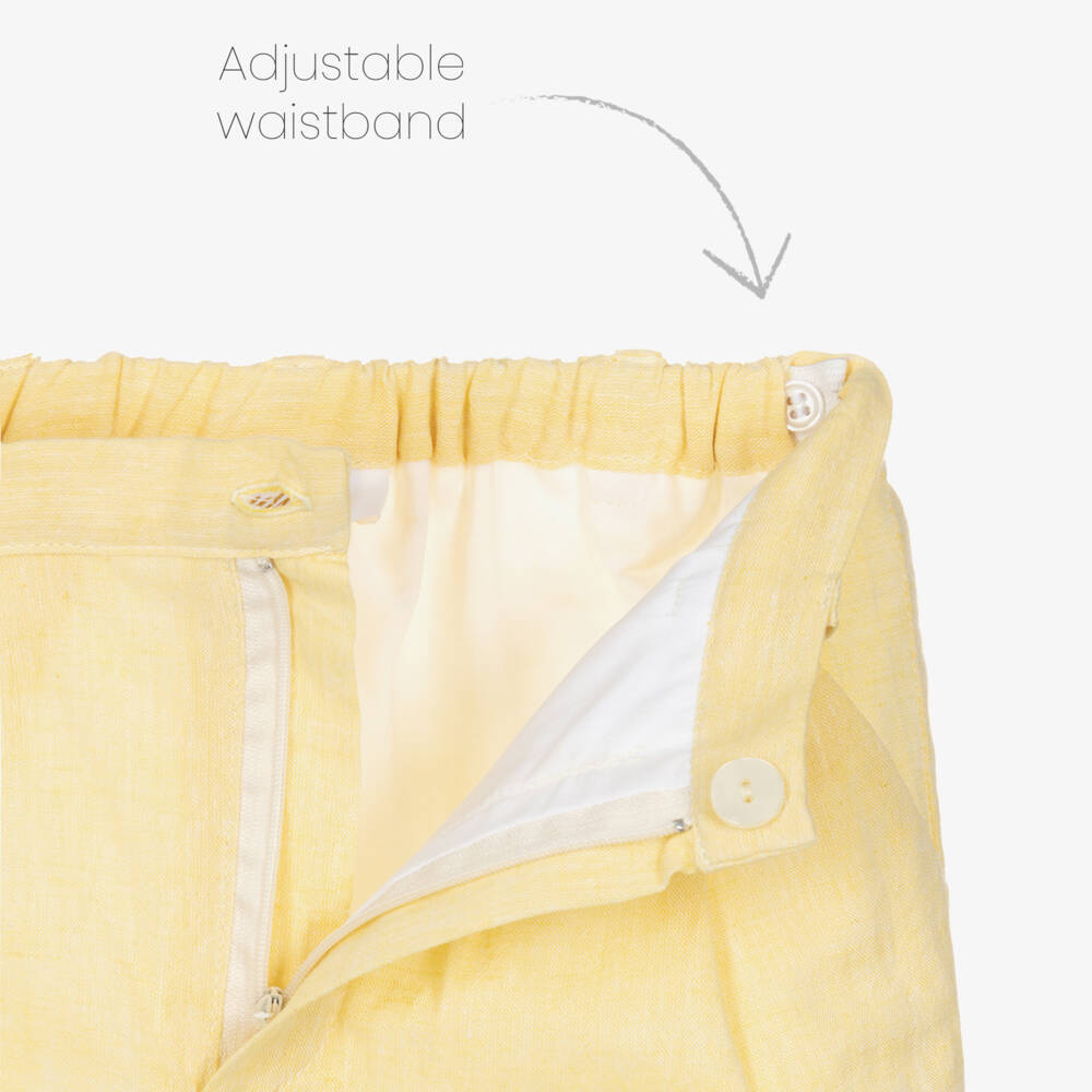 Kidiwi-Boys White Sailor Shirt & Yellow Cotton Shorts Set | Childrensalon Outlet
