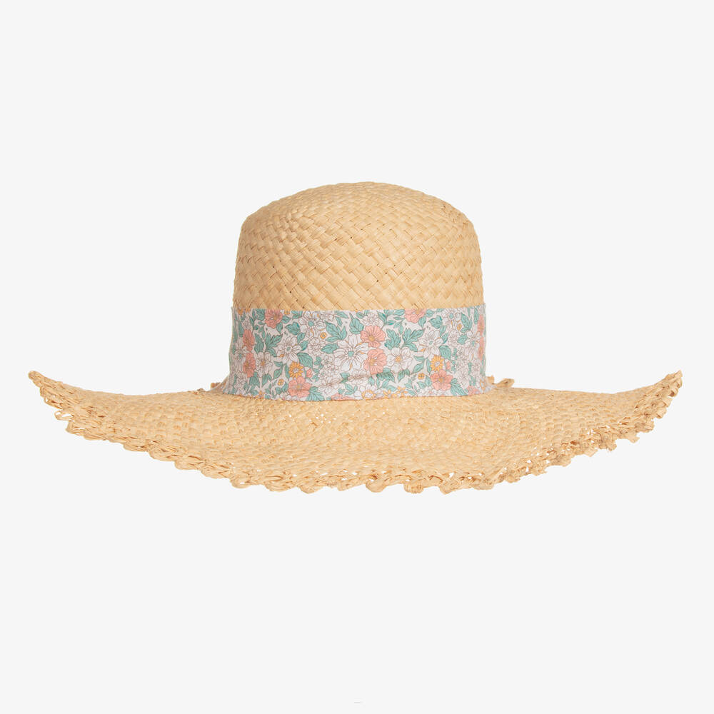 Girls straw beach hat new arrivals