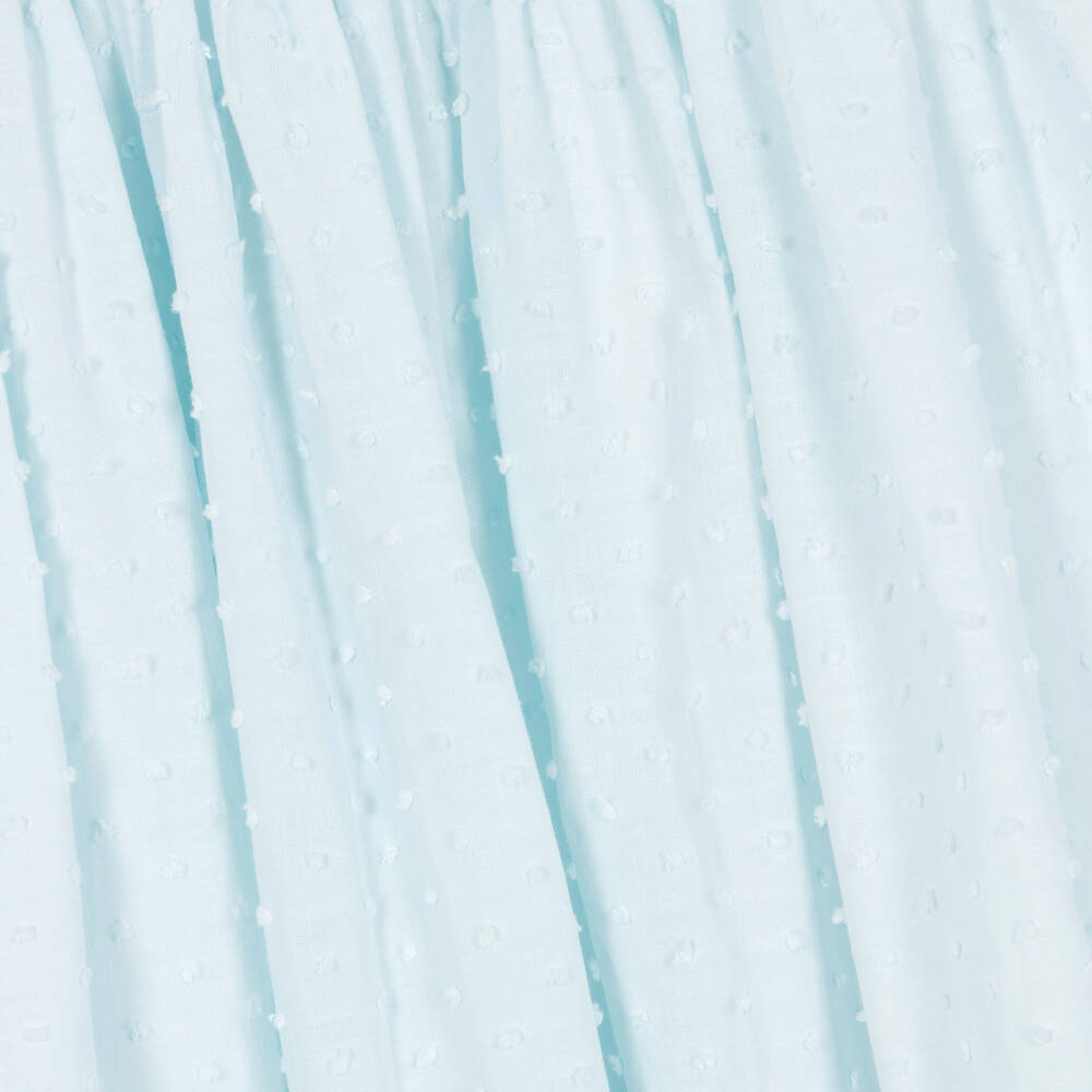 Kidiwi-Girls Blue Smocked Plumeti Dress | Childrensalon Outlet