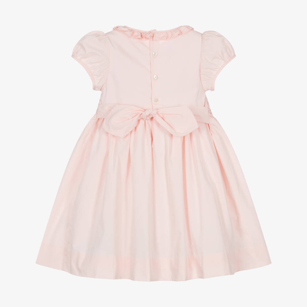 Kidiwi-Girls Blush Handcrafted Smocked Dress | Childrensalon Outlet