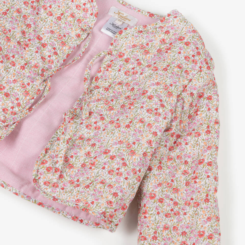 Kidiwi-Girls Ditsy Print Quilted Jacket | Childrensalon Outlet
