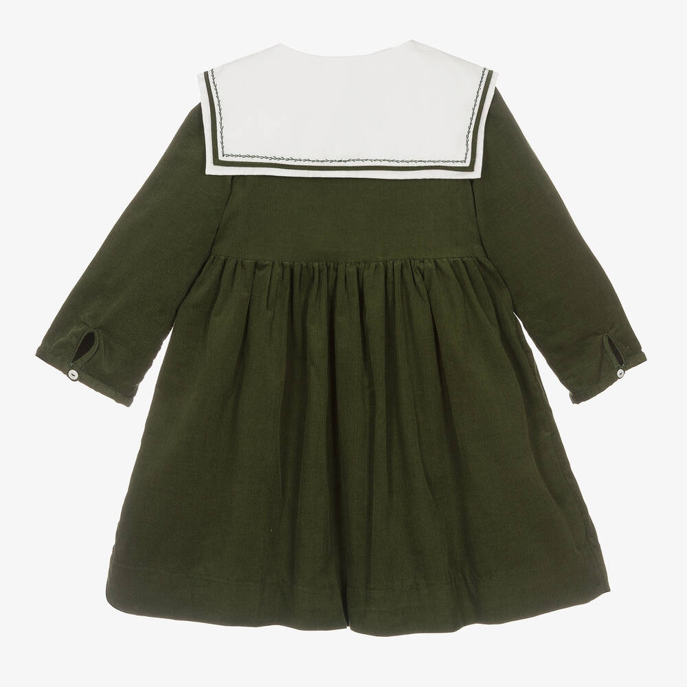 Kidiwi-فستان قطن لون أخضر | Childrensalon Outlet