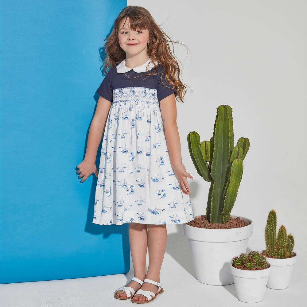 Kidiwi-Хлопковое платье ручной работы для девочек | Childrensalon Outlet