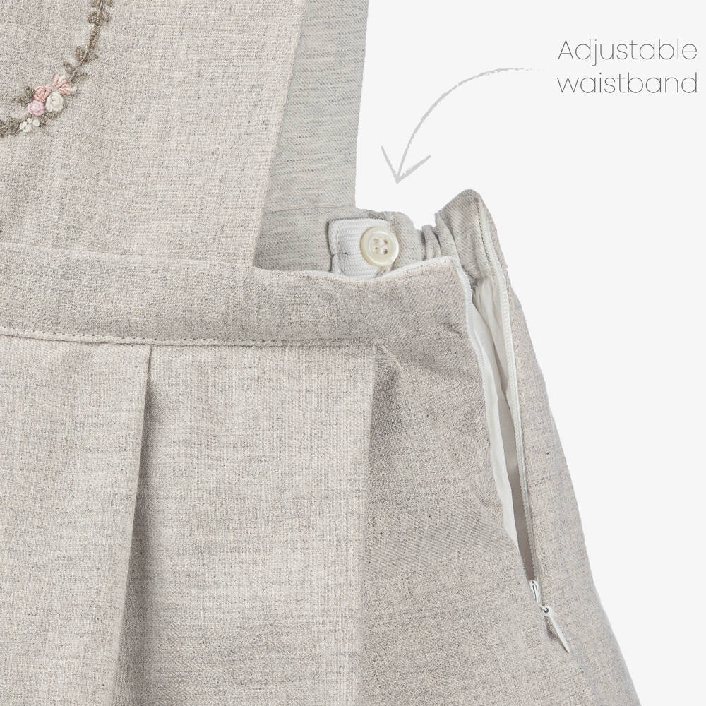 Kidiwi-Girls Ivory and Beige Dress Ensemble | Childrensalon Outlet