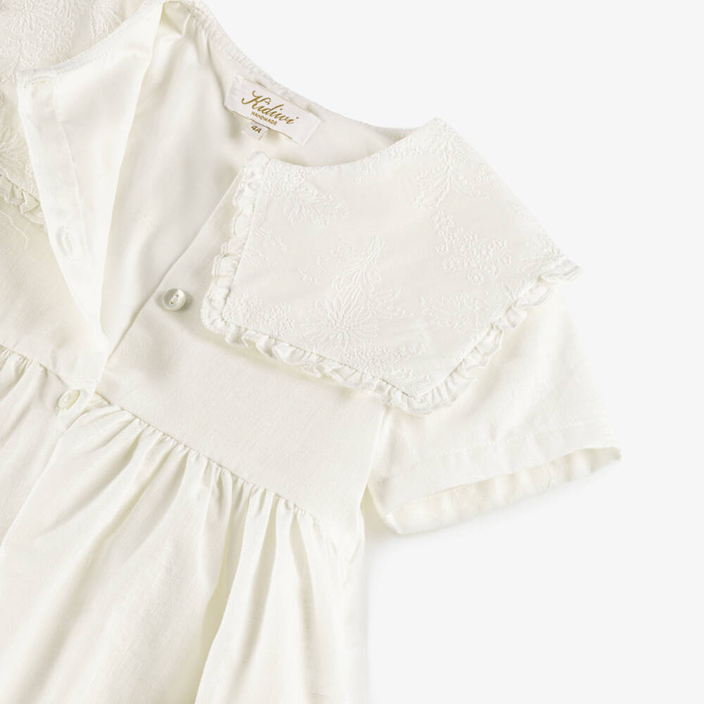 Kidiwi-Girls Ivory Sailor Style Dress | Childrensalon Outlet