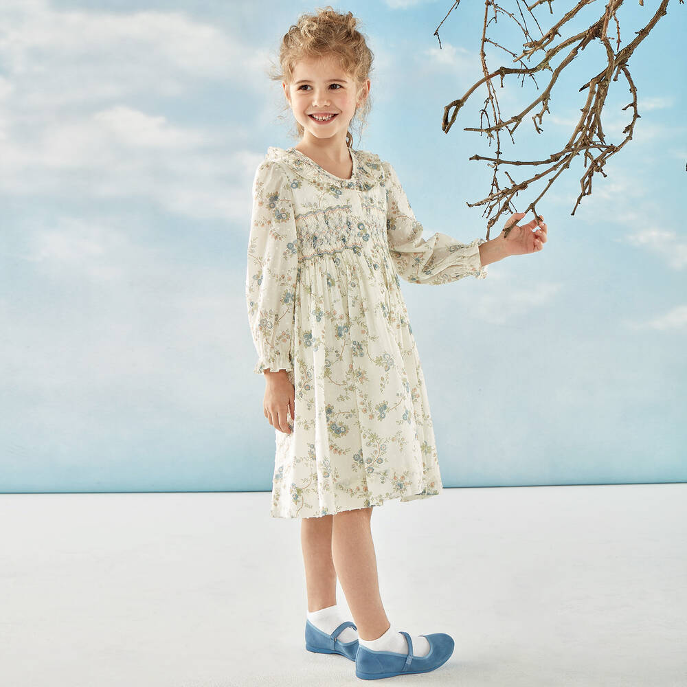 Ivory smocked on sale dress