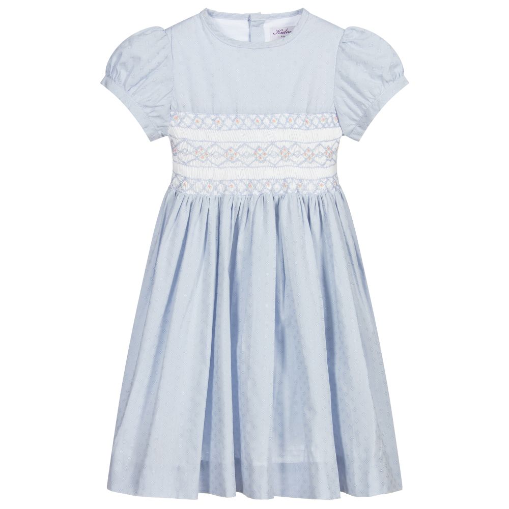 Kidiwi - Girls Light Blue Smocked Dress | Childrensalon