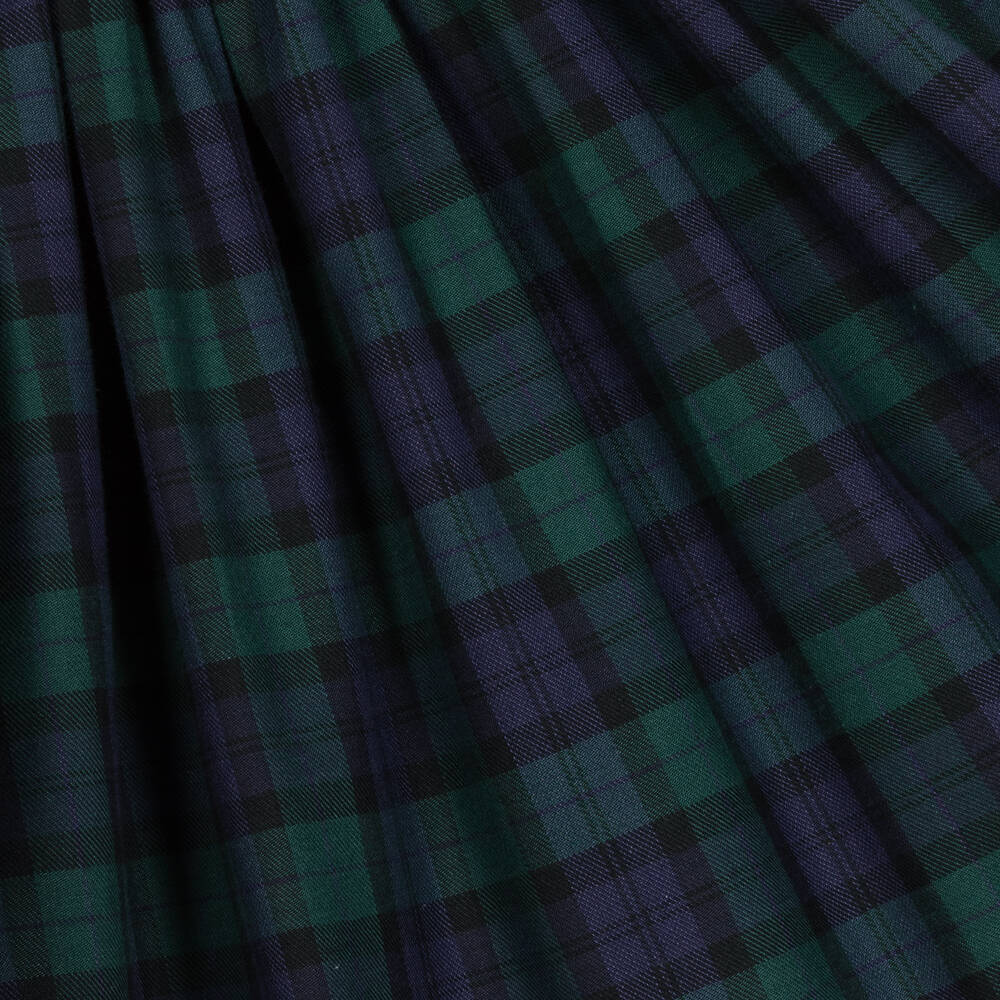 Kidiwi-Сине-зеленое платье в клетку | Childrensalon Outlet