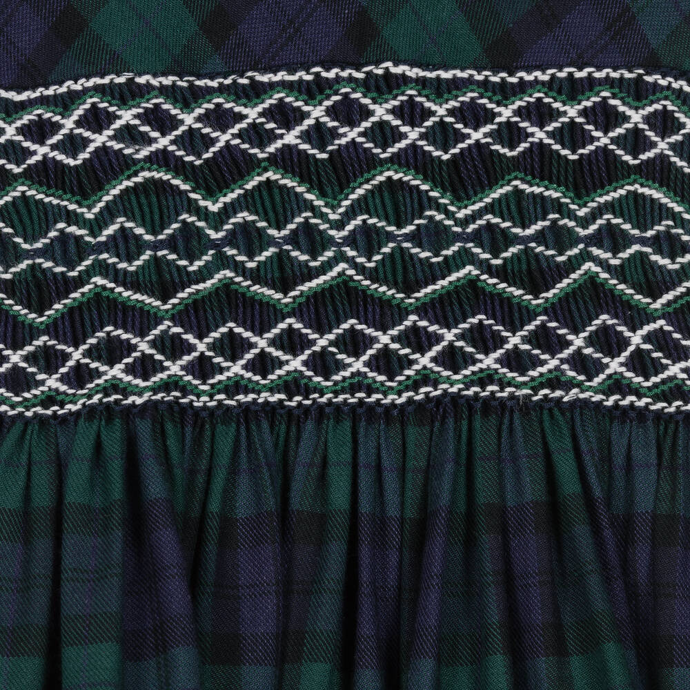 Kidiwi-Сине-зеленое платье в клетку | Childrensalon Outlet