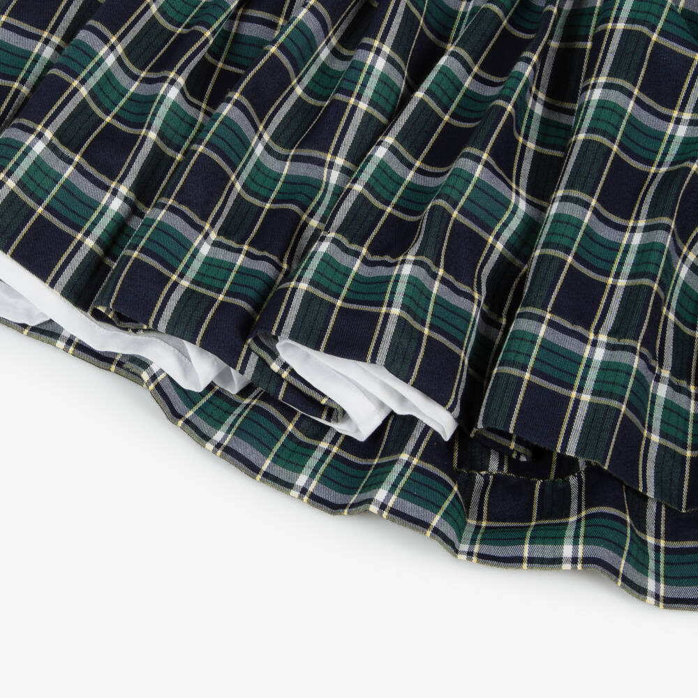 Kidiwi-Girls Navy & Green Tartan Dress | Childrensalon Outlet