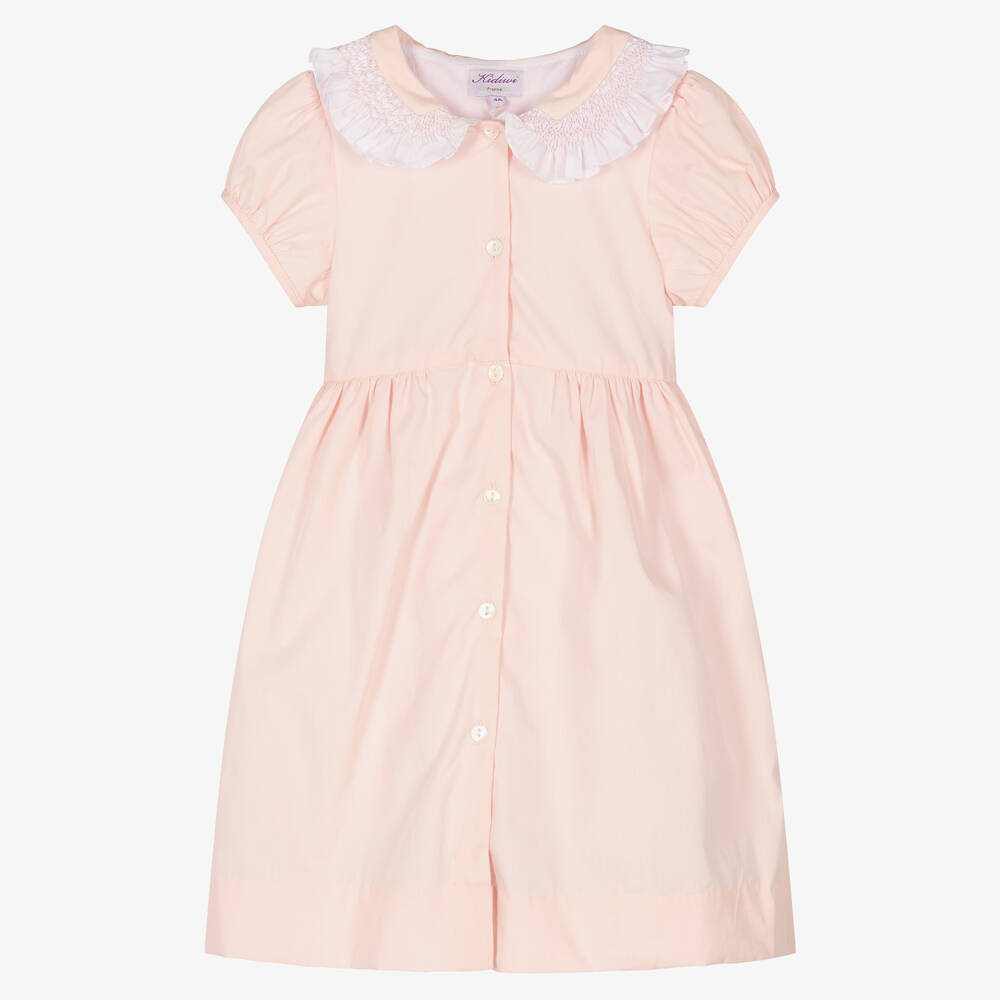 Kidiwi - Robe rose pâle en coton fille | Childrensalon