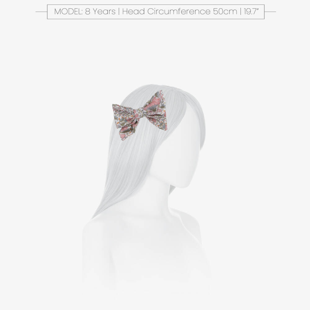 Kidiwi-Girls Pink Floral Bow Hair Clip | Childrensalon Outlet