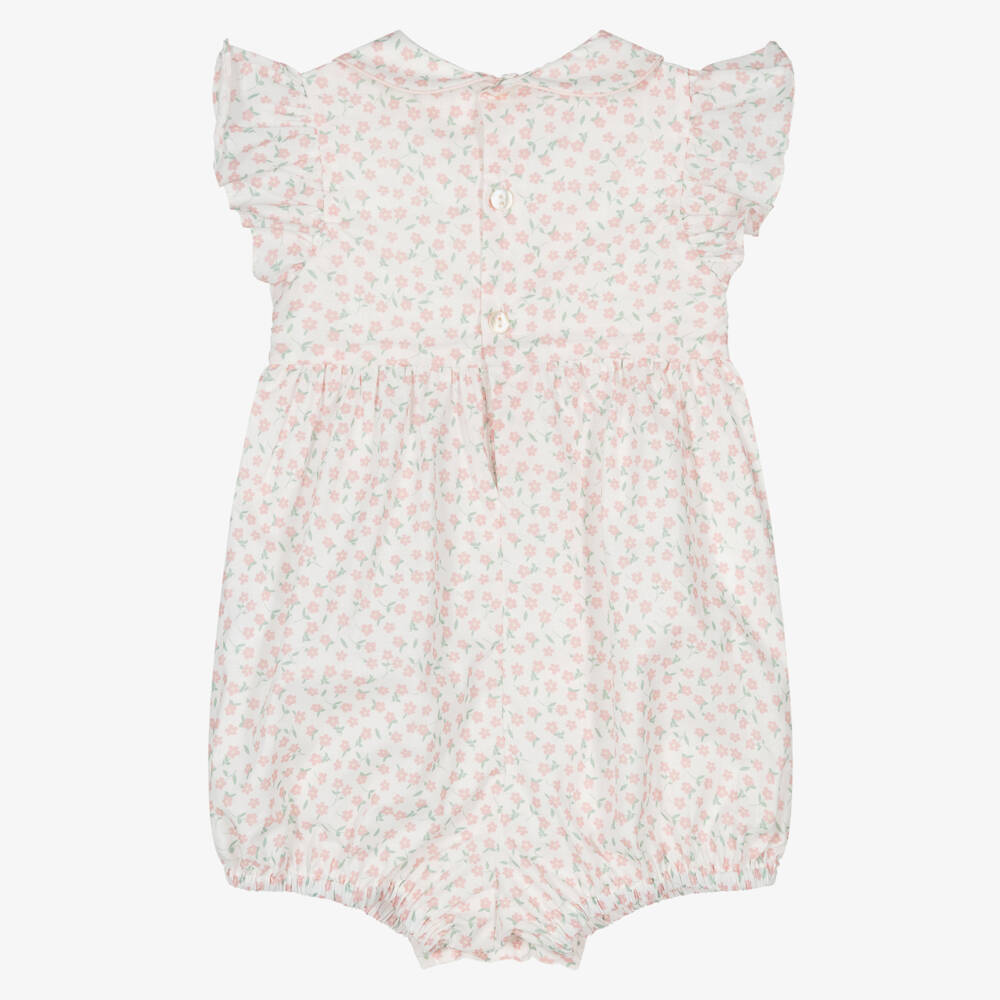 Kidiwi-بدلة قطنية وردية مزخرفة بالزهور للبنات | Childrensalon Outlet