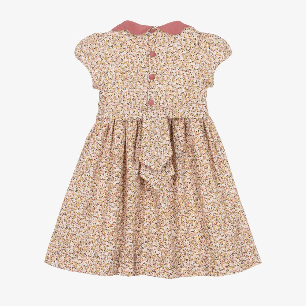 Kidiwi-Розовое платье в цветочек со сборками | Childrensalon Outlet