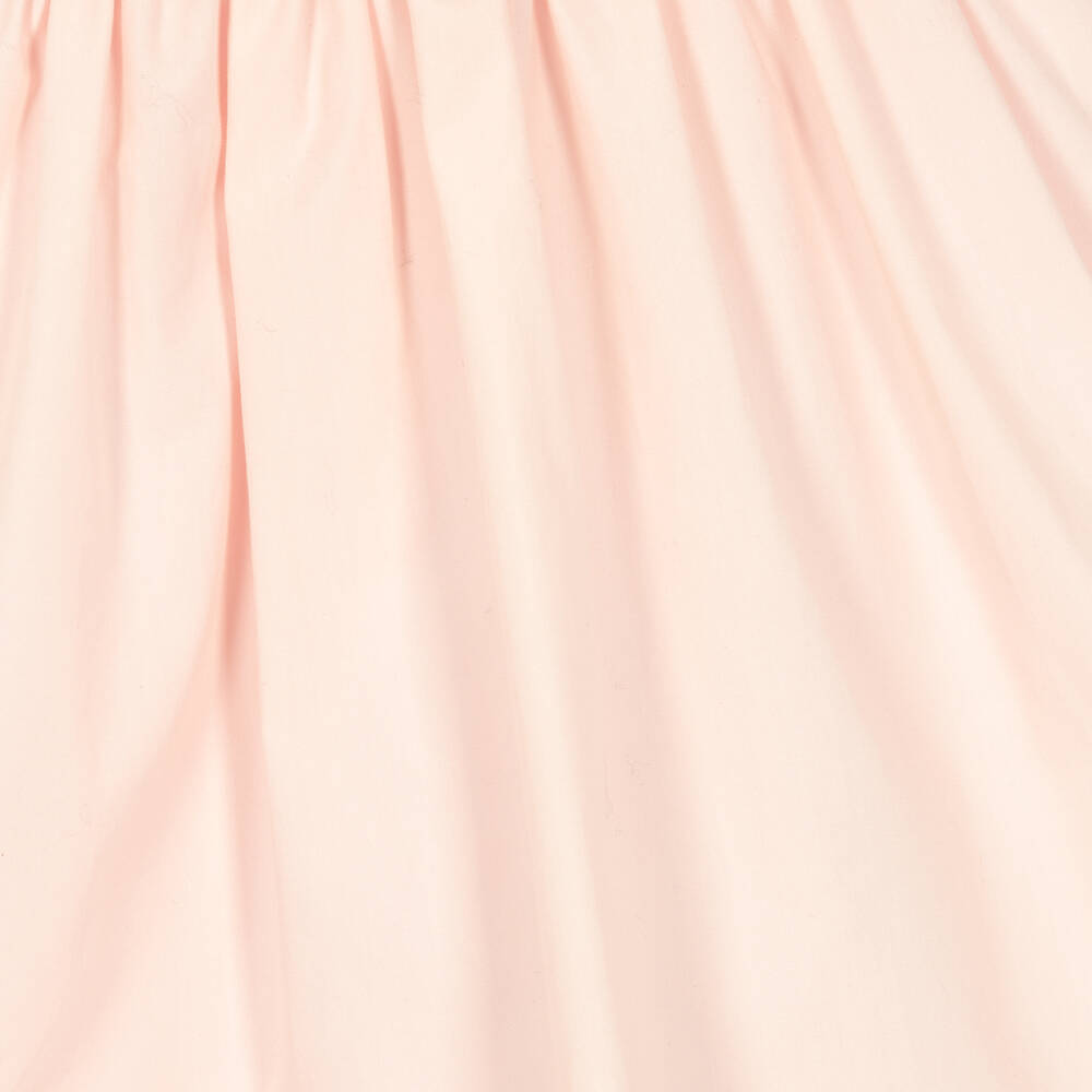 Kidiwi-Girls Pink Pleated Collar Cotton Dress | Childrensalon Outlet