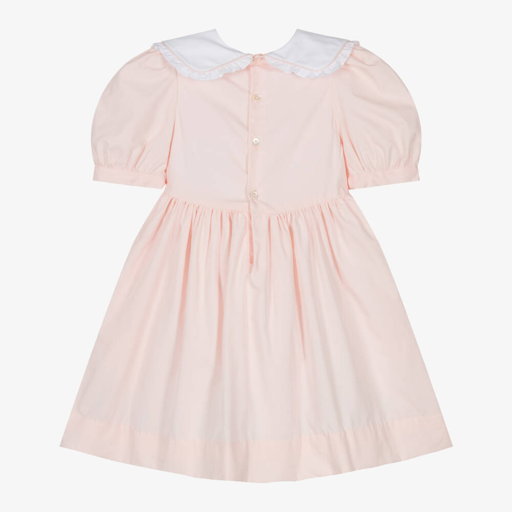 Kidiwi-فستان وردي مطرز للبنات من قماش البوبلين | Childrensalon Outlet