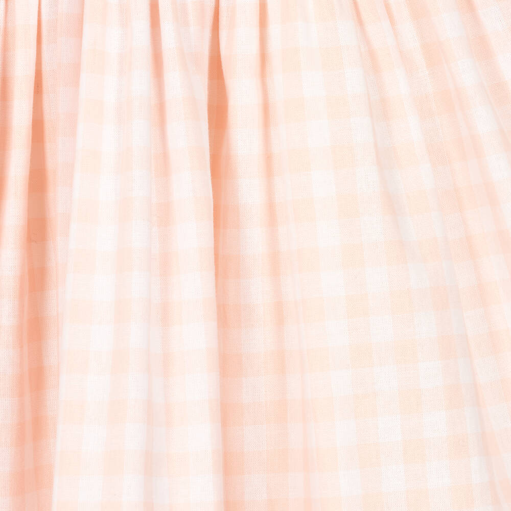 Kidiwi-Girls Pink Smocked Cotton Gingham Dress | Childrensalon Outlet