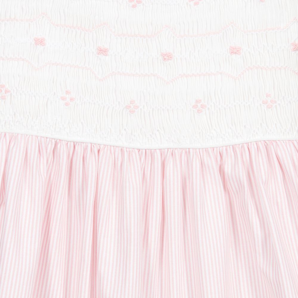 Kidiwi-Girls Pink Smocked Dress  | Childrensalon Outlet