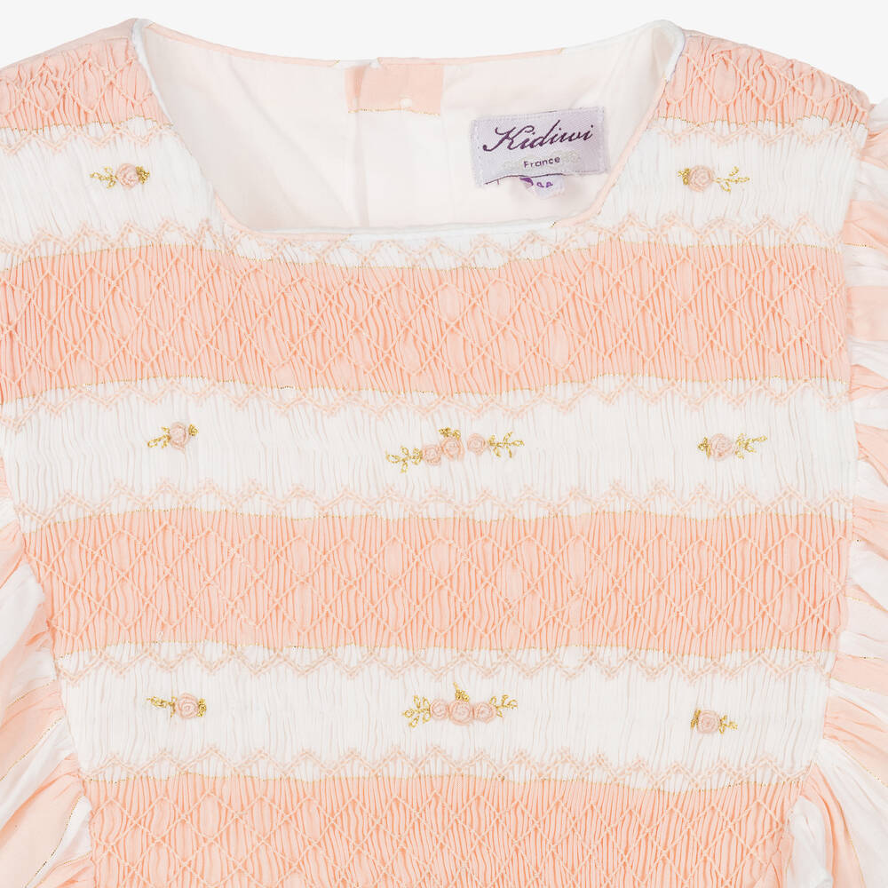 Kidiwi-Girls Pink Striped Dress | Childrensalon Outlet