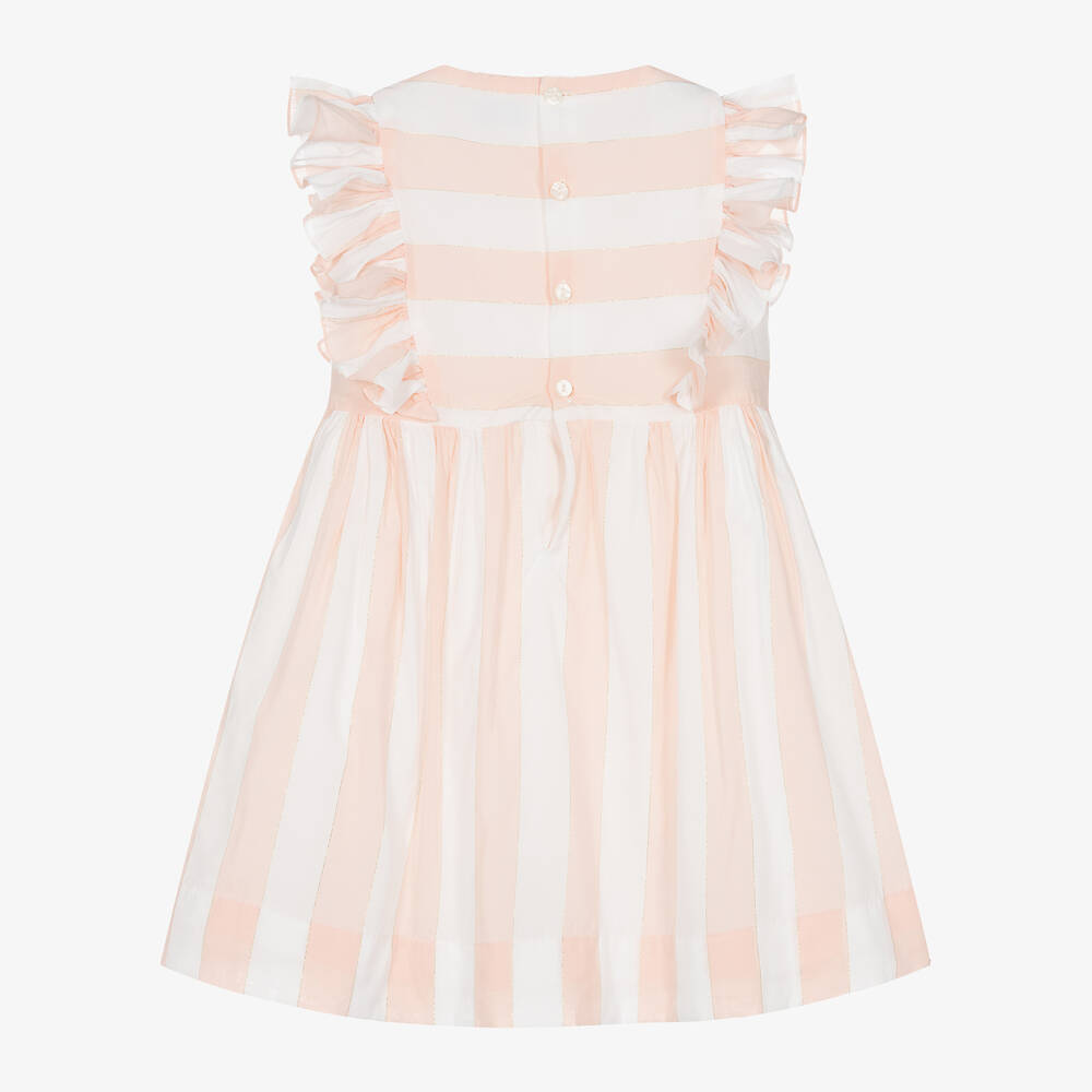 Kidiwi-Girls Pink Striped Dress | Childrensalon Outlet