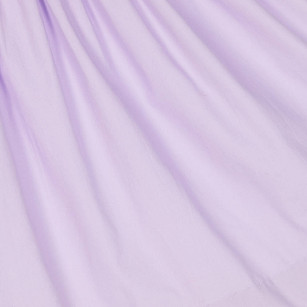 Kidiwi-Фиолетовое хлопковое платье со сборками | Childrensalon Outlet