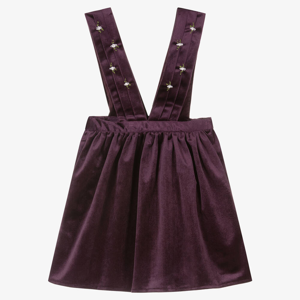 Kidiwi - Jupe violette en velours fille | Childrensalon