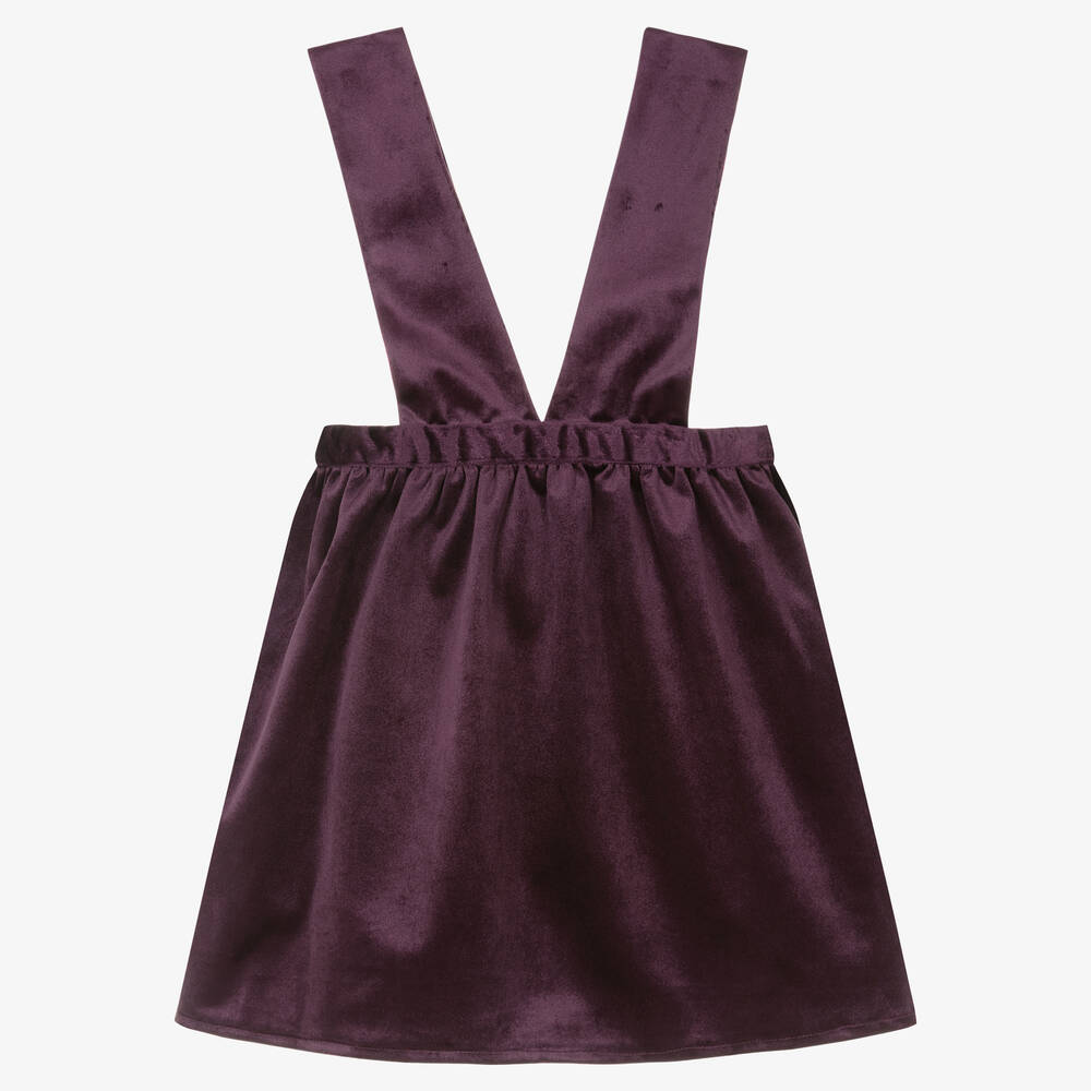 Kidiwi-Girls Purple Velvet Skirt | Childrensalon Outlet
